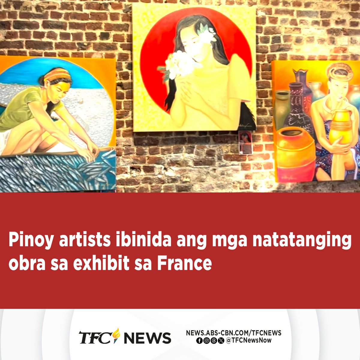 TFCNewsNow's tweet photo. Pasok sa mga natatanging exhibition ang mga obra ng Pinoy artist sa France.

Sinasalamin naman sa obra ng isang Pinay-Dutch artist ang kulturang Pinoy.

Nagpapatrol, @rockybc70 at @marilynrayray. #TFCNews

PANOORIN: https://t.co/HJAGA2oFiI https://t.co/SaFskL3r1R