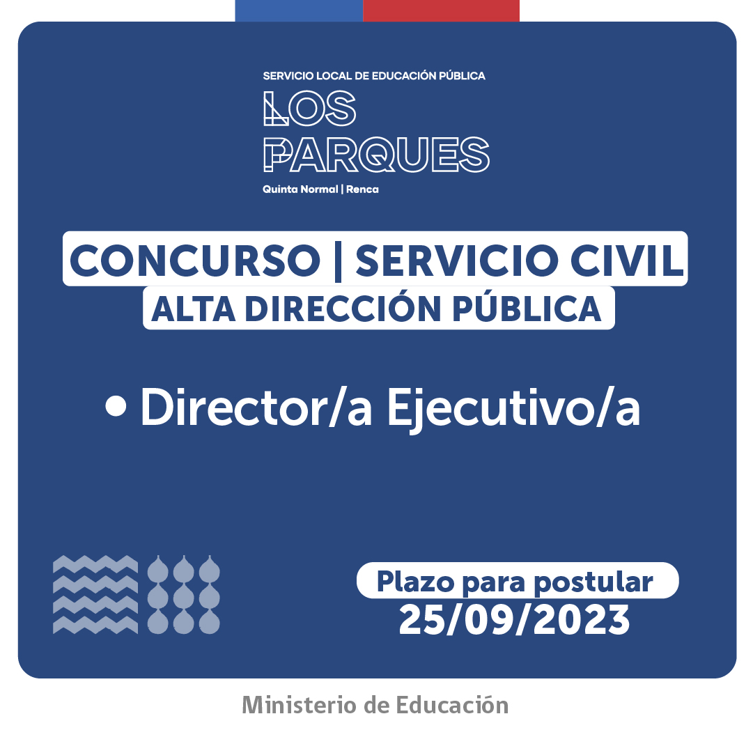 EduPublicaCL's tweet photo. 📚¿Y si eres tú quien lidera la Nueva Educación Pública en #QuintaNormal y #Renca?

Transfórmate en director/a ejecutivo/a del Servicio Local #LosParques 🙌

Postula hasta el 25 de septiembre en 👉https://t.co/FpON9015wh https://t.co/ivNVspkmhX