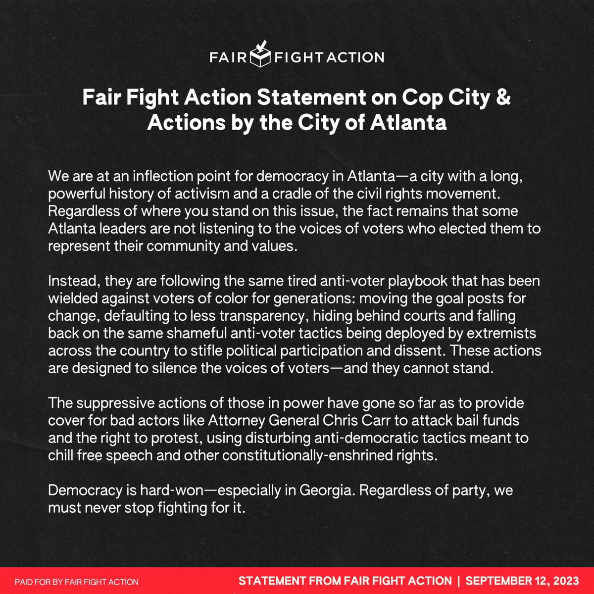 Fair Fight tweet media