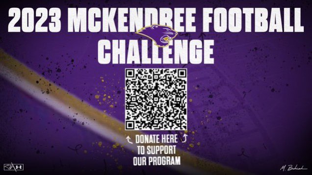 MikeBabcock44's tweet photo. Excited for @Mckendree_FB donation time. Love to work on off-season protein and new equipment for the guys. Scan the QR code below and help the Bearcats Win!!! Go Bearcats!!! https://t.co/G6YIRoh3aN