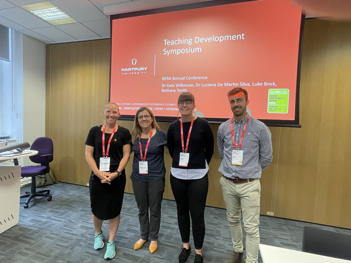 Really enjoyed the valuable discussion and hearing so many experiences around #teachingdevelopment in #highereducation, thank you to everyone who joined our symposium @BERANews, looking forward to future collaboration! Well done @lu_dms @lukebrick @pe_bsmith #hartpuryuniversity