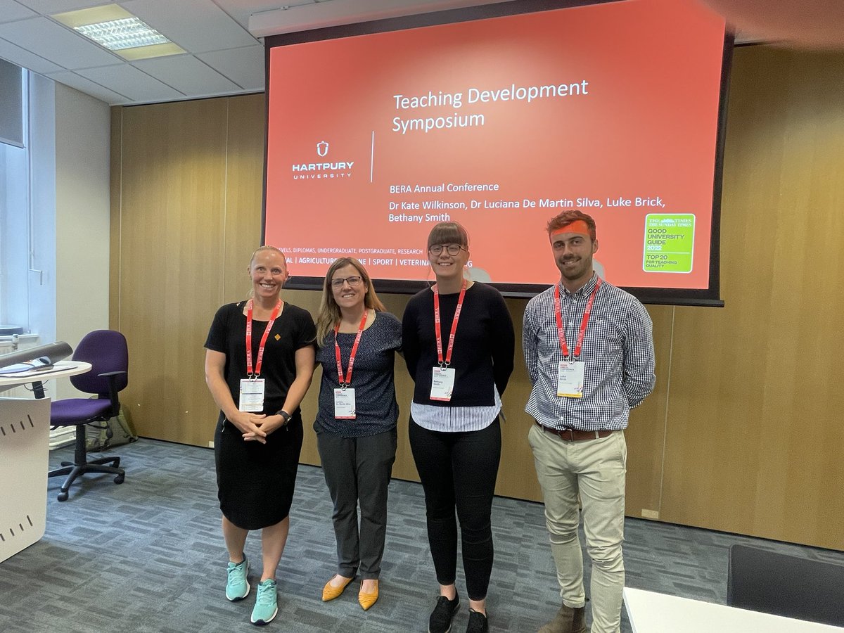 KateWilkinson19's tweet photo. Really enjoyed the valuable discussion and hearing so many experiences around #teachingdevelopment in #highereducation, thank you to everyone who joined our symposium @BERANews, looking forward to future collaboration! Well done @lu_dms @lukebrick @pe_bsmith #hartpuryuniversity https://t.co/f9rchMSS1t