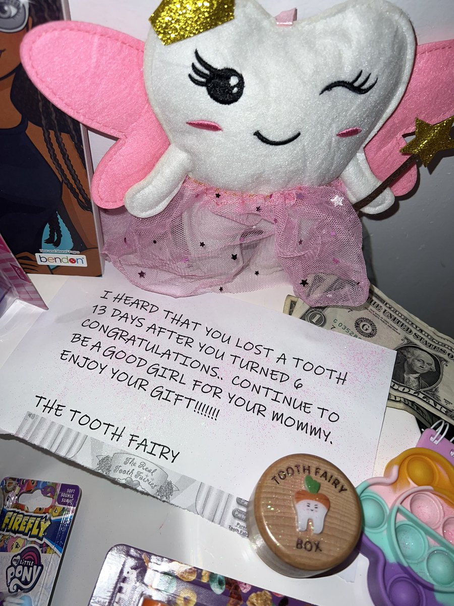 Do0dlessss_'s tweet photo. The tooth fairy has came to visit 🦷🧚🏽‍♀️ we celebrate every milestone in our house. #toothfairy #diy #toothless #toothlessprincess 🫶🏽 https://t.co/mUrJrHbB5u