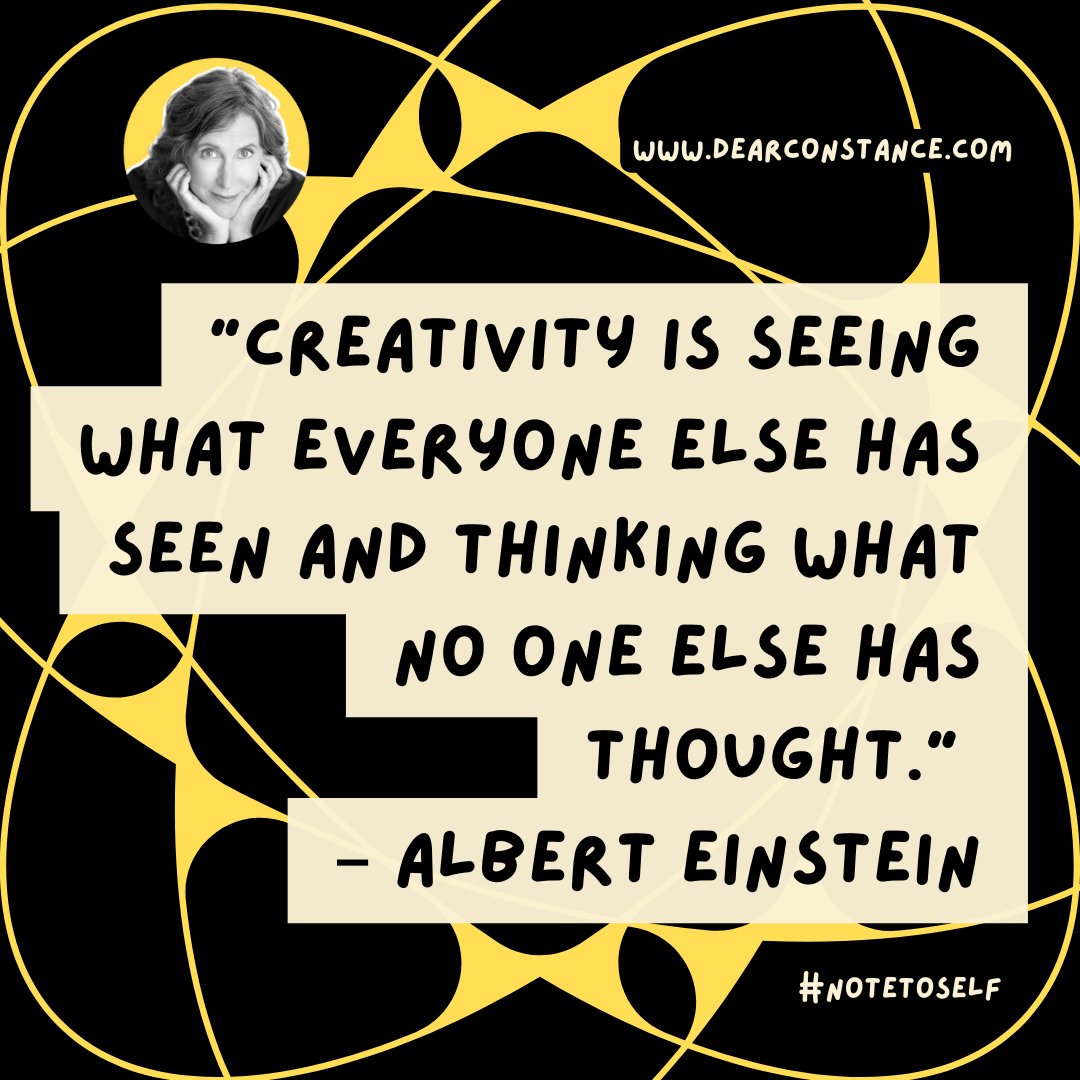 DearConstance22's tweet image. “Creativity is seeing what everyone else has seen and thinking what no one else has thought.”
– Albert Einstein

#dearconstance #inspiration #notetoself #favoritequotes #shortformpodcast
