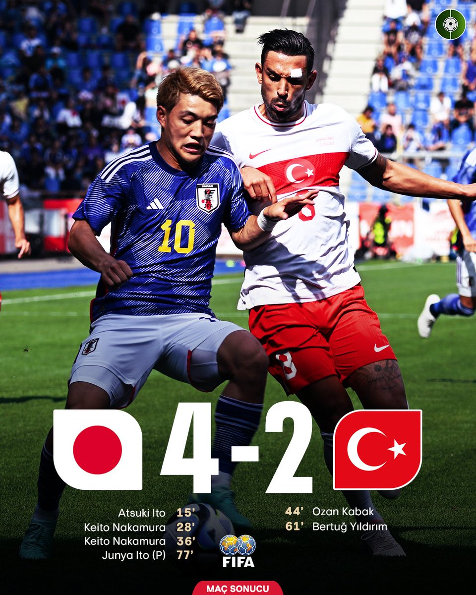 Japonya 4-2 Türkiye (Maç Sonucu)