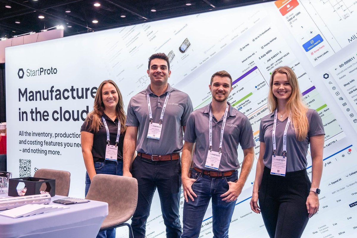 StartProto's tweet photo. ⚙️ The StartProto team in Chicago representing at FabTech. 

Let’s talk about how you can speed up your manufacturing process ⚡️

#fabtech2023 #fabtechexpo #machineshop #fabtechchicago https://t.co/HiOPPk7LR0