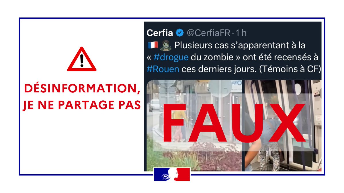 Prefet76's tweet photo. La recherche de buzz et de visibilité à tout prix ne doit pas inciter à diffuser de fausses informations.

Face à un compte qui publie des contenus à sensation et dont il n'est pas l'auteur, soyez prudents.

❌Ne partagez pas d'informations non-vérifiées. https://t.co/aNOGVZZwTK