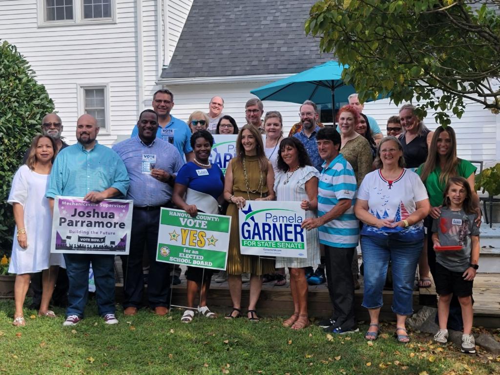 PamforVirginia's tweet photo. Thank you @EFillerCorn for taking time out of your busy schedule to get some important members of Hanover county fired up about voting for me and @Keith_4_VA  for HD 60 and Josh Parramore BOS for Mechanicsville. https://t.co/mQ7kgohjwF