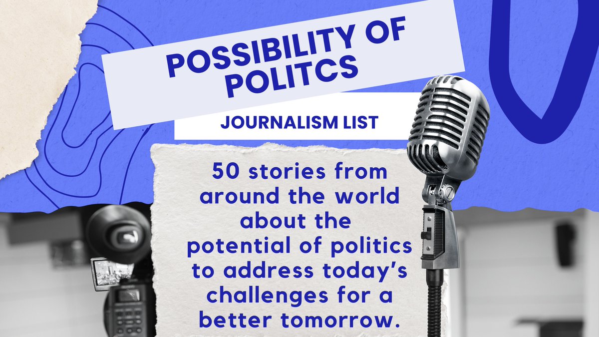 Busting cynicism, changing the political narrative. We’ve found 50 pieces of journalism from around the world that showcase the potential of politics to shape a better future. Read up, share often and get inspired. 💕possibility.apolitical.foundation