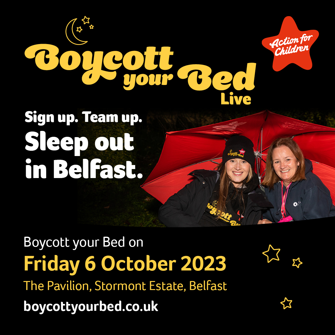 CBRE_NI's tweet photo. We are proud to announce that members of the @CBRE_NI team will be taking part in this year's @Actn4ChildrenNI 'Boycott Your Bed' campaign.

Participants will give up their bed on 6th October 📅 taking on the challenge of sleeping out at The Pavilion, Stormont. https://t.co/byLk4B0uQm