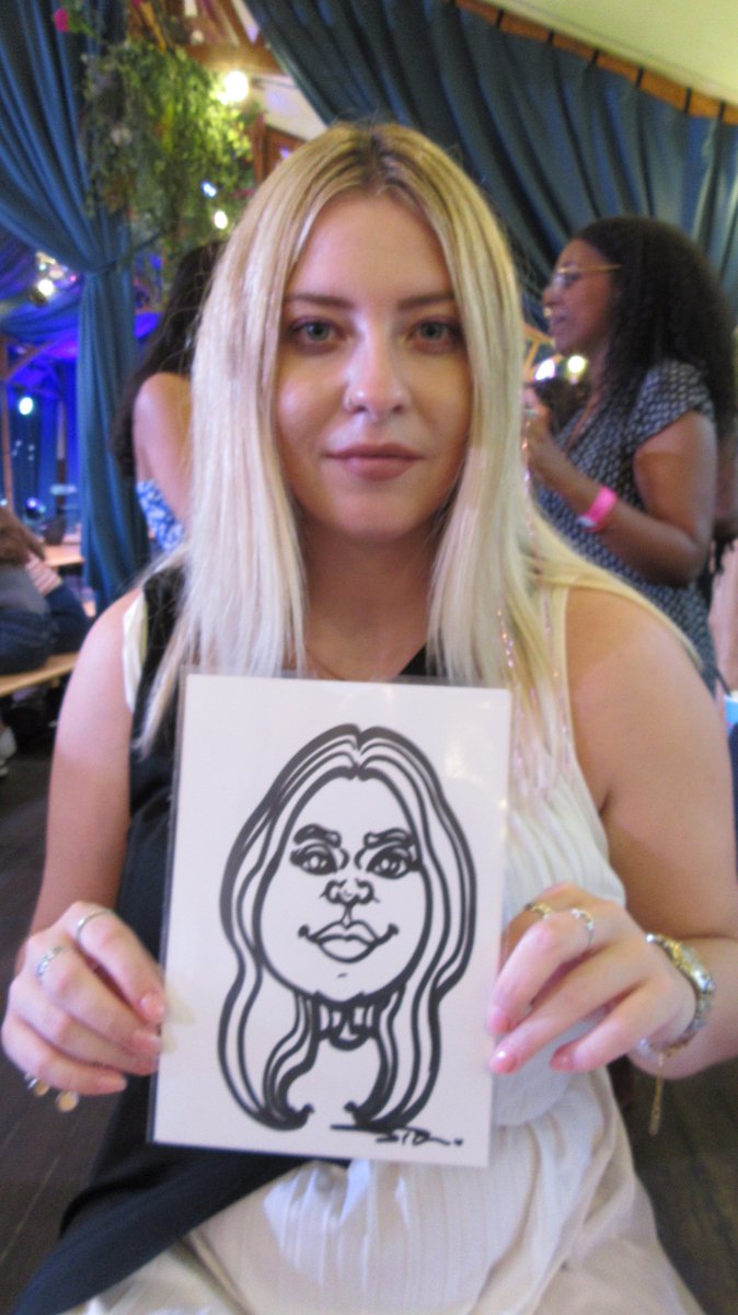 SiluCartoon's tweet photo. Live Caricature @ TikTok Agency Summer Party - London 2023-09-07. The event photos here: https://t.co/4hUaHmmfpO #Caricatures #QuickCaricatures #DrawingPeople #Cartoons #Drawings #LondonArtist https://t.co/465a2IOKNi