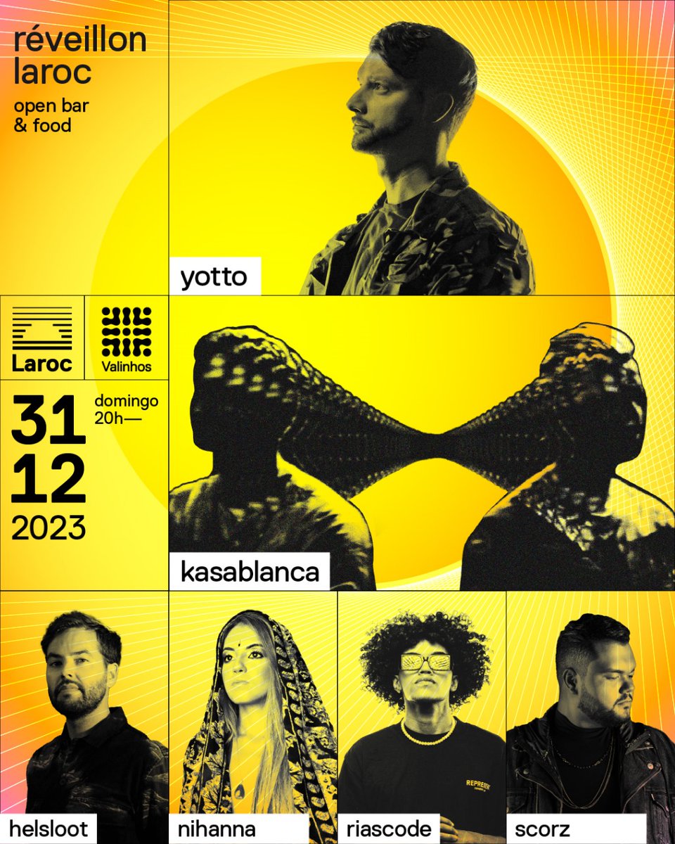 joaoaalvarenga's tweet photo. Laroc Club anuncia réveillon open bar e open food com @yottomusic, @WeAreKasablanca e +

Vendas abertas: https://t.co/cUdbL6Ft56 https://t.co/DJMI74AkXP