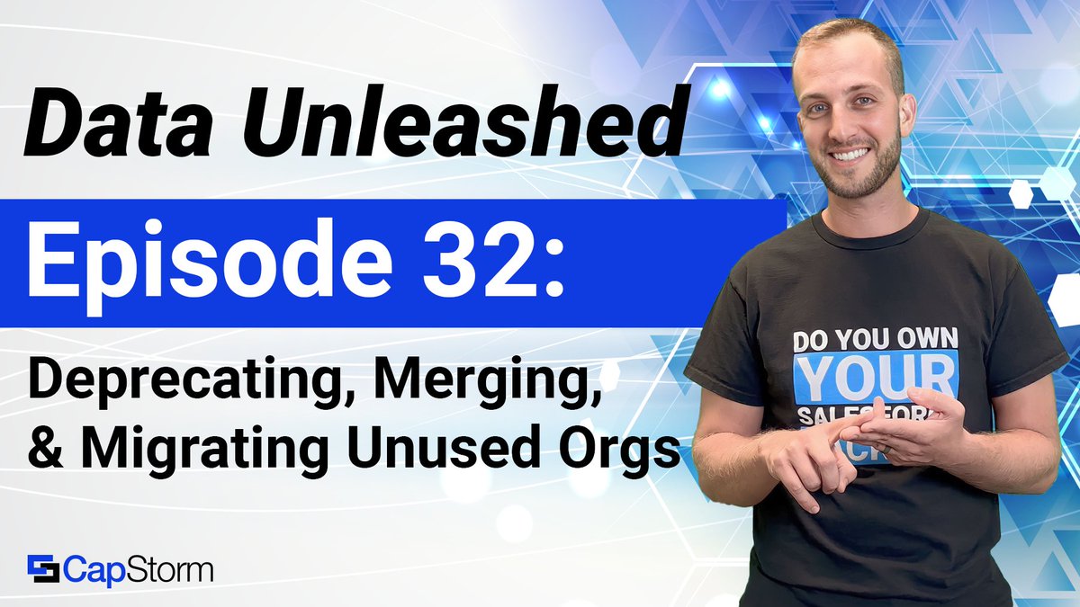 Capstorm_LLC's tweet image. Tune in to #DataUnleashed to hear Drew's insights on how state and local government agencies are adjusting their unused Salesforce orgs. 
Whether through deprecation, merging, or migration - you'll learn how CapStorm's solutions can help!
Check it out!
hubs.ly/Q021YW2C0