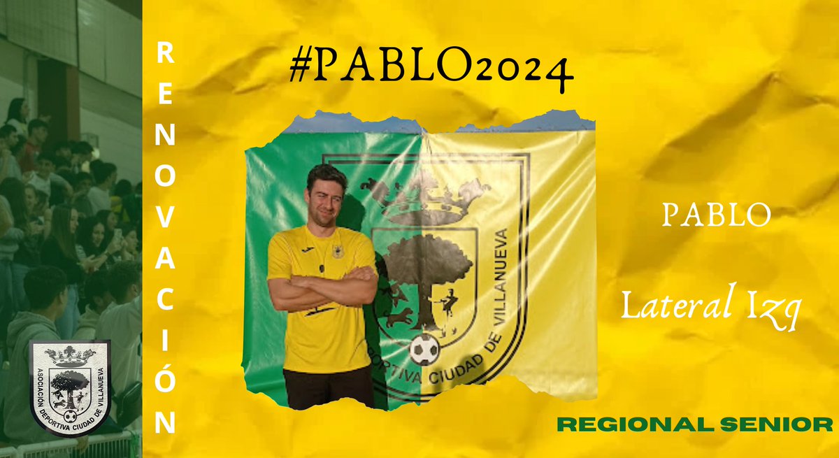adcvillanueva's tweet photo. 📣 𝐎𝐅𝐈𝐂𝐈𝐀𝐋 | Pablo nueva renovación del Regional Senior 
Uno de los jugadores más importantes renueva con el equipo 
#Pablo2024 #ADCVillanueva https://t.co/D2YrFdeRBu