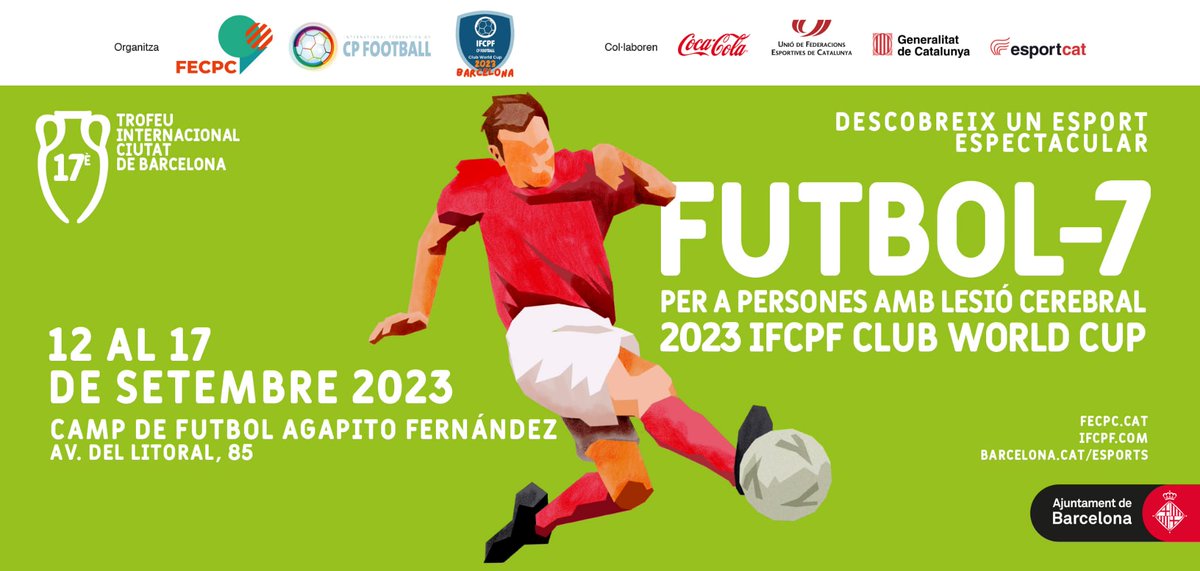 ⚽ Demà comença la "Champions" del futbol PC. Demà comença, i fins a diumenge, el 17è TICB de futbol 7 per a persones amb Paràlisi Cerebral. Demà la Selecció Catalana <a href="/FECPC/">FECPC</a> debutarà a les 21h de la nit contra el CA Argentino PC 🇦🇷. <a href="/ifcpf/">IFCPF (CP Football) ⚽️</a>
👀📺👇
youtube.com/live/TZ7g-qBHr…