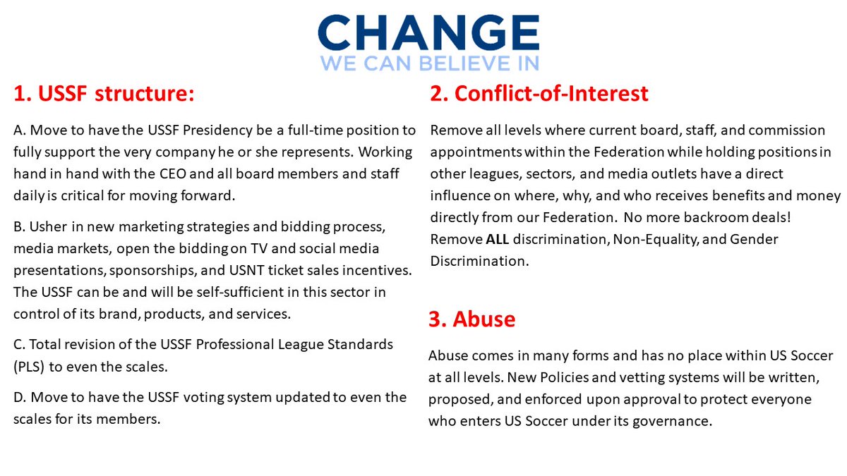 I am hard on the USSF for reasons so many are as well. If common sense ruled the day and real correction came down the line for all sectors we can be proud of our governing body once again. It can happen. 2026?