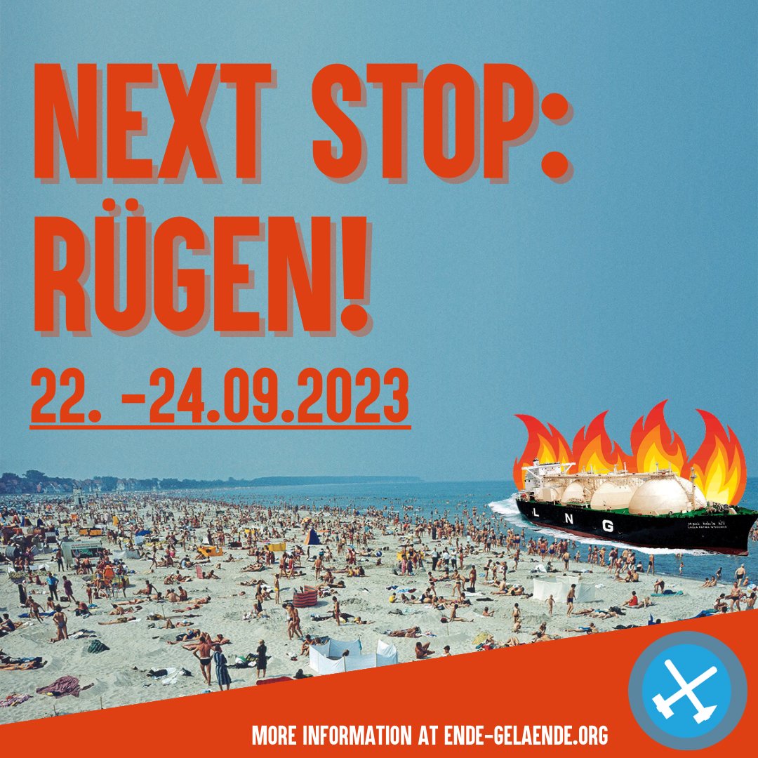 Ende__Gelaende's tweet photo. Kein bock mehr Autostau und Luftverpestung durch die #blockiaa? Kommt auf die Ostseeinsel und erholt euch an der frischen Salzluft vom 22.-24.9. Gute Gelegenheit um euch und den LNG- Ausbau zu entschleunigen 😉
#EGgoesRueg https://t.co/Se4RnZRsxI