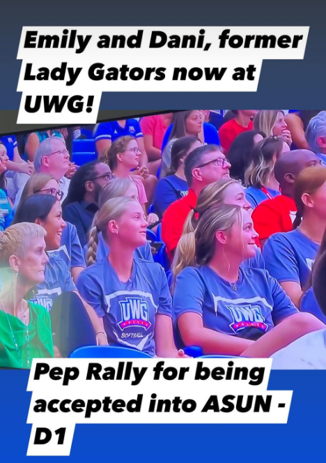 Congrats to <a href="/UWGSoftball/">West Georgia Softball</a>  and current UWG ballers/former Lady Gators Jackson players <a href="/embodenheimer/">Emily M Bodenheimer</a> <a href="/DaniDavid2_/">Daniela David</a> and current LGJ and future UWG player <a href="/gigilynch22/">Giovanna (Gigi) Lynch</a> for their move to <a href="/ASUNSports/">Atlantic Sun Conference</a> to compete at the D1 Level!