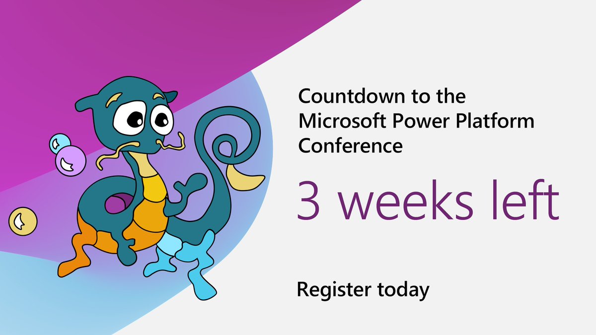 Less than a month to go until we're in Las Vegas for #MPPC23! It's not too late to register for the Power Platform event of the year, October 3 to 5: msft.it/60179w915