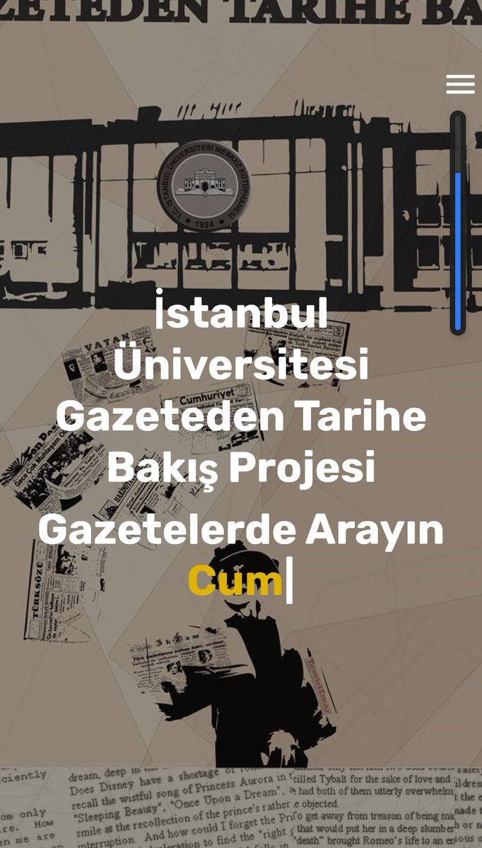 okumaliyiz's tweet photo. Duyduk duymadık demeyin!

İstanbul Üniversitesi Kütüphanesi 1928-1942 seneleri arası yayınlanmış binlerce sayfa gazeteyi PDF formatında erişime açmış.

  https://t.co/4edhrNW8eb https://t.co/DK41HDLuyc