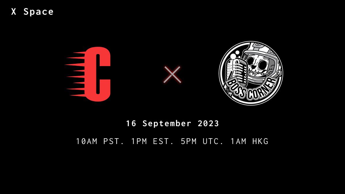 ミ😼𝘉𝘖𝘚𝘚 𝘊𝘖𝘙𝘕𝘌𝘙 𝘌𝘗 46😼彡

This Caturday night, the gang from <a href="/BossCatRC/">Boss Cat Rocket Club</a> is joined by <a href="/crashr_io/">Crashr</a>!

We've got one Bomber NFT to giveaway 👀

- L &amp; R
MUST BE PRESENT TO WIN!  
Sept 16th @ 5 PM UTC

See you there! 

Link ⬇️