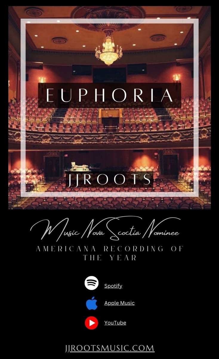 Looking forward to November! The journey with our latest album has been #EUPHORIC and keeps getting better! 
#2023 <a href="/musicnovascotia/">Music Nova Scotia</a> nomination for Americana Recording of the Year is the cherry on top! 🍒 #GratitudeAttitude
#EUPHORIA 
#JJROOTSMusic