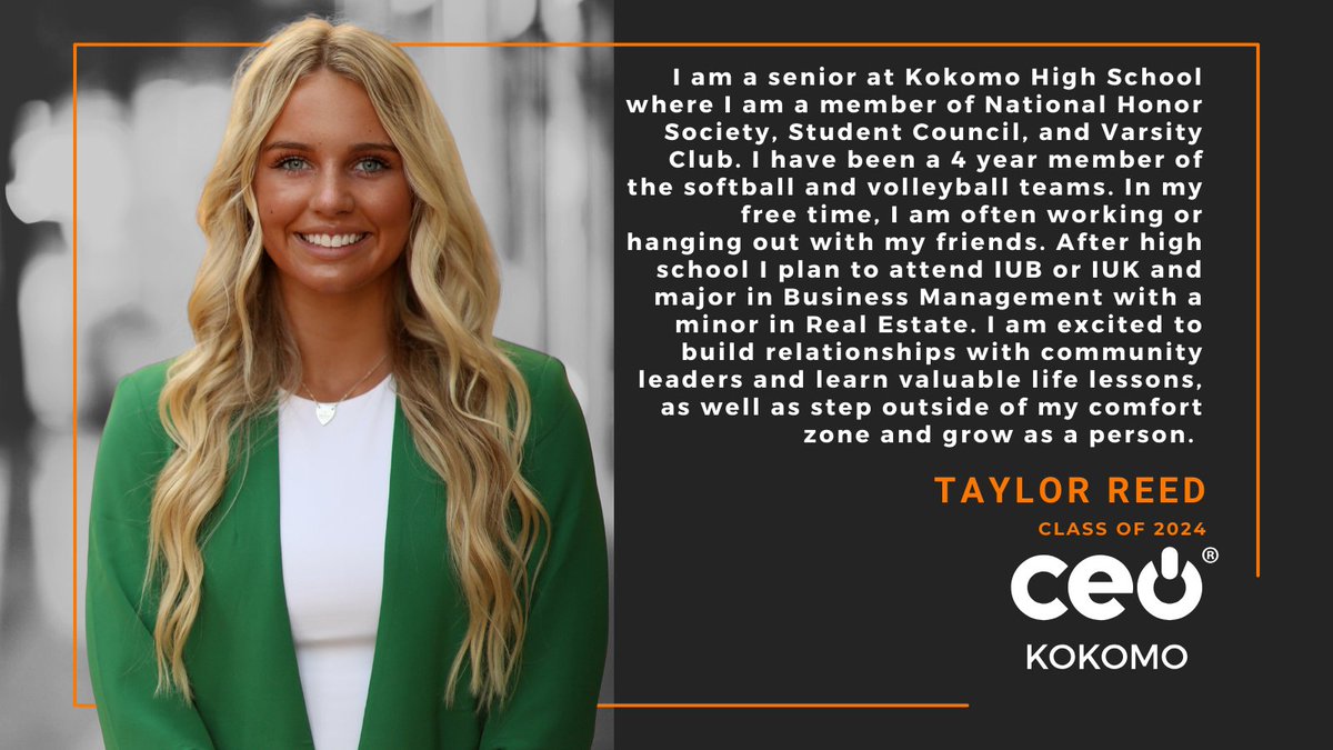 Miss Taylor Reed, Kokomo CEO Class of 2024