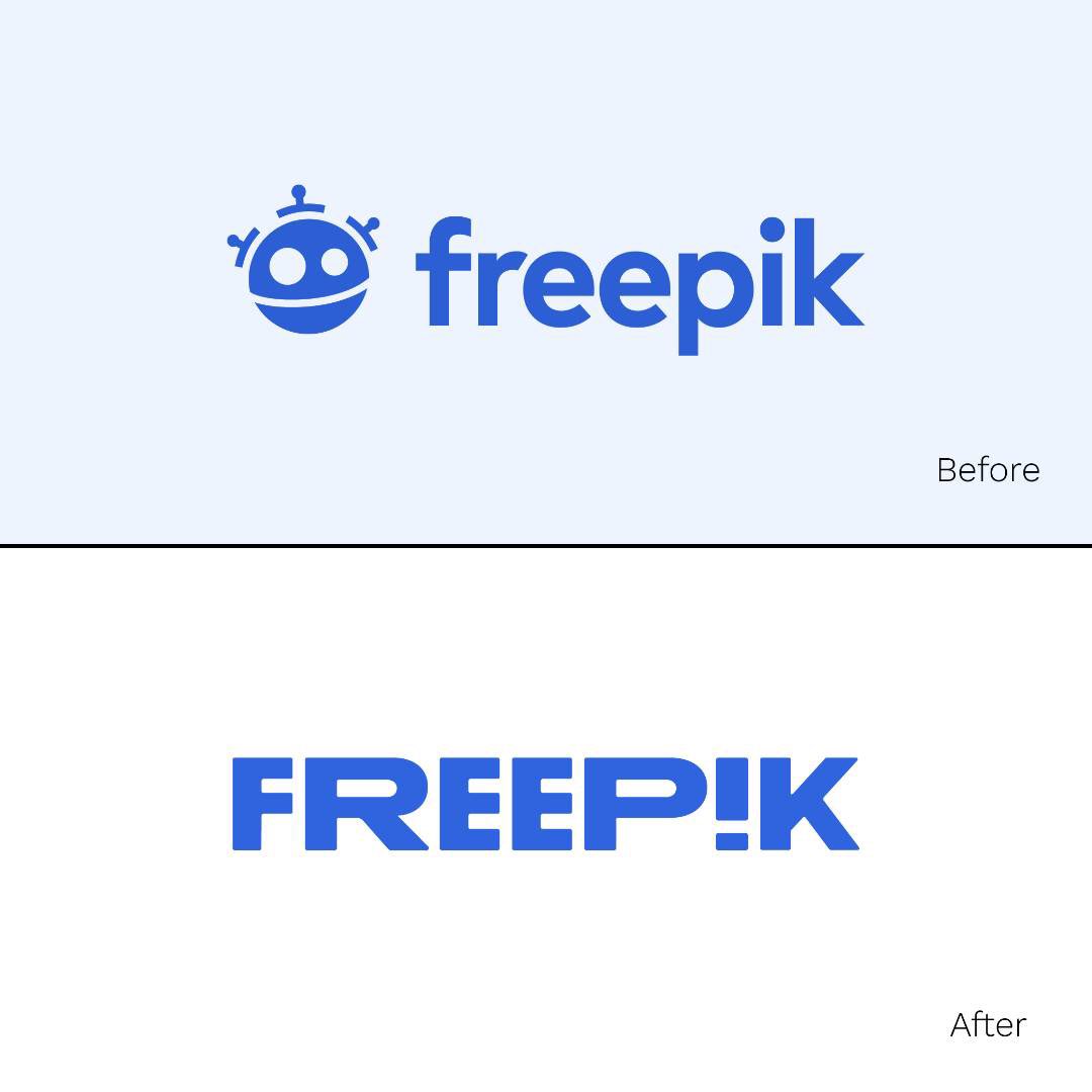 dejizeal's tweet photo. Change is in the air, &amp; it's all about evolution &amp; innovation. Freepik, our go-to source for logo mockups &amp; usable vectors, has unveiled a brand new look! 🚀

Freepik has transitioned from its iconic logo icon to a sleek word mark.what do you think about this #designers
@freepik https://t.co/rNX0Z77vPY