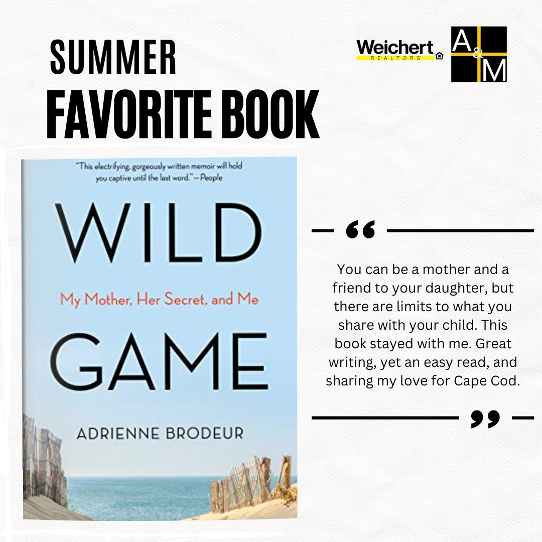 🌼📚 Savoring every word of our favorite summer read!  Ana’s favorite read this summer was Wild Game by Adrienne Brodeur 📚 #CapeCod #AdrienneBrodeur #wildgame #BookLover #lovereading #readinglove