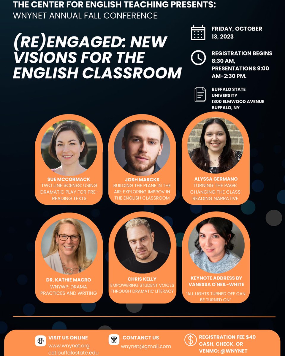 BSCEnglishEd's tweet photo. We are so excited for this year’s annual WNYNET conference! This is a fantastic opportunity to hear from experienced educators, share new ideas, and network with local teachers. We hope to see you there! 🐾🧡 https://t.co/lW6PUU5coj