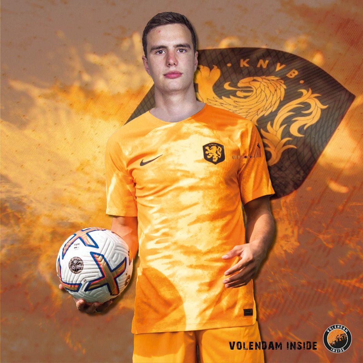 InsideVolendam's tweet photo. Calvin Twigt maakt debuut bij Jong Oranje #mkdned #fcvolendam https://t.co/Dmz9v82AdG