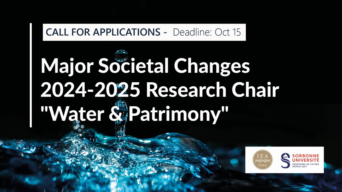 📢You are a researcher in #SSH working on an innovative project advancing knowledge on the societal impacts of major changes?
🚀<a href="/Sorbonne_Univ_/">Sorbonne Université</a> &amp; <a href="/IEAdeParis/">IEA de Paris</a> are offering one 10-month or two 5-month fellowship(s) during the academic year 2024–2025!
🔍cutt.ly/Swz5S3TJ