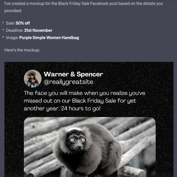 We're not sure about this one <a href="/canva/">Canva</a> 🤣

We've been testing the new Canva plugin for ChatGPT Plus this week. New video dropping on Friday!

#ChatGPT #CanvaPro #AI #ArtificialIntelligence