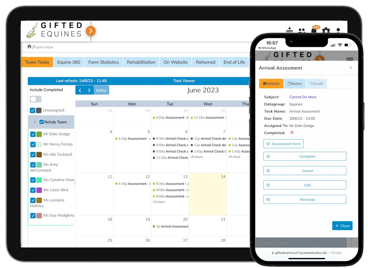 GiftedEquines's tweet image. Whether it&apos;s daily manual tasks or intricate medical prescriptions, Gifted Equines streamlines data capture making it a breeze for your team. After completing a task, Gifted prompts users to record the details, automatically storing them in the horse&apos;s record.
#godigital #cloud