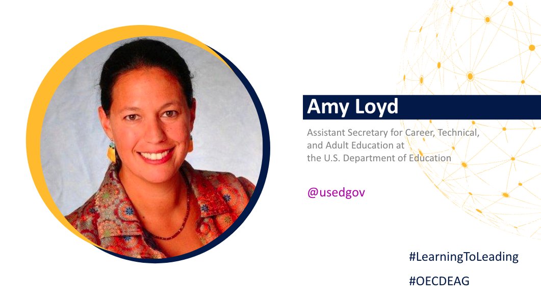 @OECDEduSkills Dr. @amyloyd1 of @usedgov says “we want every single student in our country to be on a career pathway” with opportunities to: ➡️Earn college credit while still in high school ➡️Earn industry credentials ➡️Have meaningful workplace experiences ➡️Receive ongoing personalized…