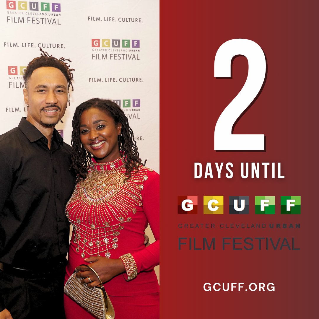 We're down to just 2 days until the 12th Annual Greater Cleveland Urban Film Festival kicks off, September 14th - 22nd, 2023! 
GCUFF.ORG

Grab your tickets and get ready to be inspired in 2 days! 🎫✨
#GCUFF2023 #FilmFestival #Countdown