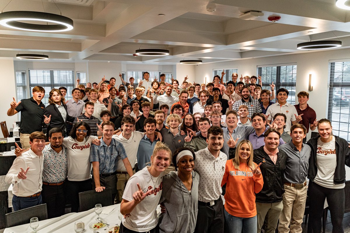 OSUWBB's tweet photo. Thank you to the men of Delta Tau Delta for a wonderful evening! We can’t wait for you to bring the hype to GIA this season! 

#GoPokes | #BRINGIT https://t.co/OAnIBijbOt