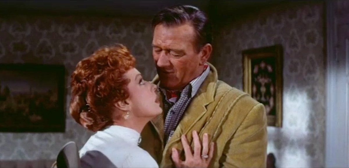 John Wayne and Maureen O'Hara in the "McNificent" MCLINTOCK! | Tonight at 7PM ET on <a href="/TheLoneStarTV/">The Lone Star Channel</a>.