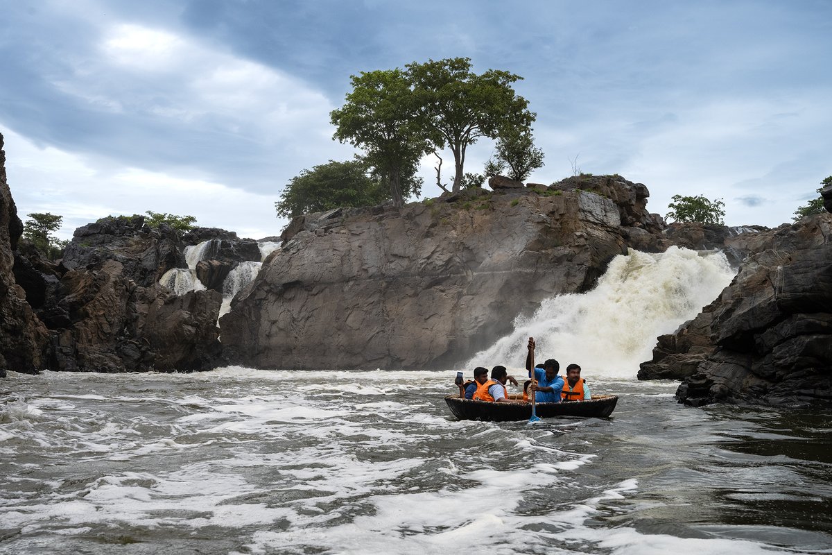 jungle_lodges's tweet photo. Enjoy a coracle ride at the enchanting Hogenakkal Falls while staying with us at Gopinatham Mystery Trails.
#waterfall #hogenakkalfalls #adventure #offbeat
#offbeattravel #offbeatindia #karnataka #weekendgetaway #junglelodgesjlr #gopinatham #gopinathammysterytrails #lpmi https://t.co/ZwlqphEES4