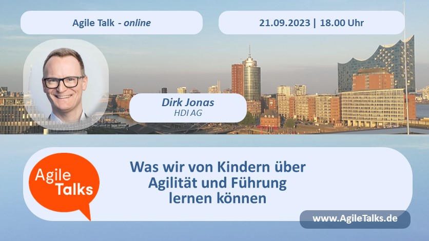Hier noch ein kleiner Reminder:

Agile Talk online mit Dirk Jonas (HDI AG), 21.09.2023, 18.00 Uhr

Was wir von Kindern über Agilität und Führung lernen können

linkedin.com/events/agileta…

Alle Infos: AgileTalks.de

#AgileTalkssponsored by: <a href="/adesso_SE/">adesso_SE</a>