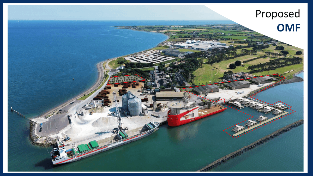 Greenore Port is proud to announce it is the first Port to apply for a MAC under the MARA. Greenore will invest €25m in a state-of-the-art operations and maintenance base to support offshore wind on the East Coast. This project will create in excess of 200 jobs