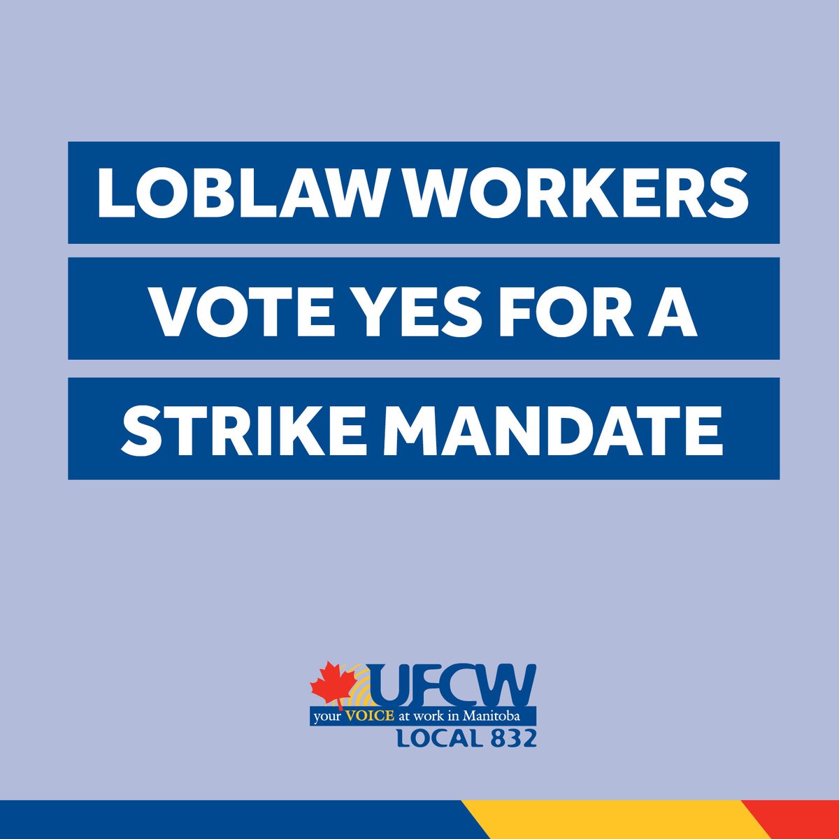 Manitoban workers from Superstore, No Frills and Extra Foods voted more than 97% in favour of a strike mandate. These nearly 4,000 workers are members of UFCW Local 832, which has been bargaining with Loblaw since June. 

Read more: ufcw832.com/loblaw-workers…