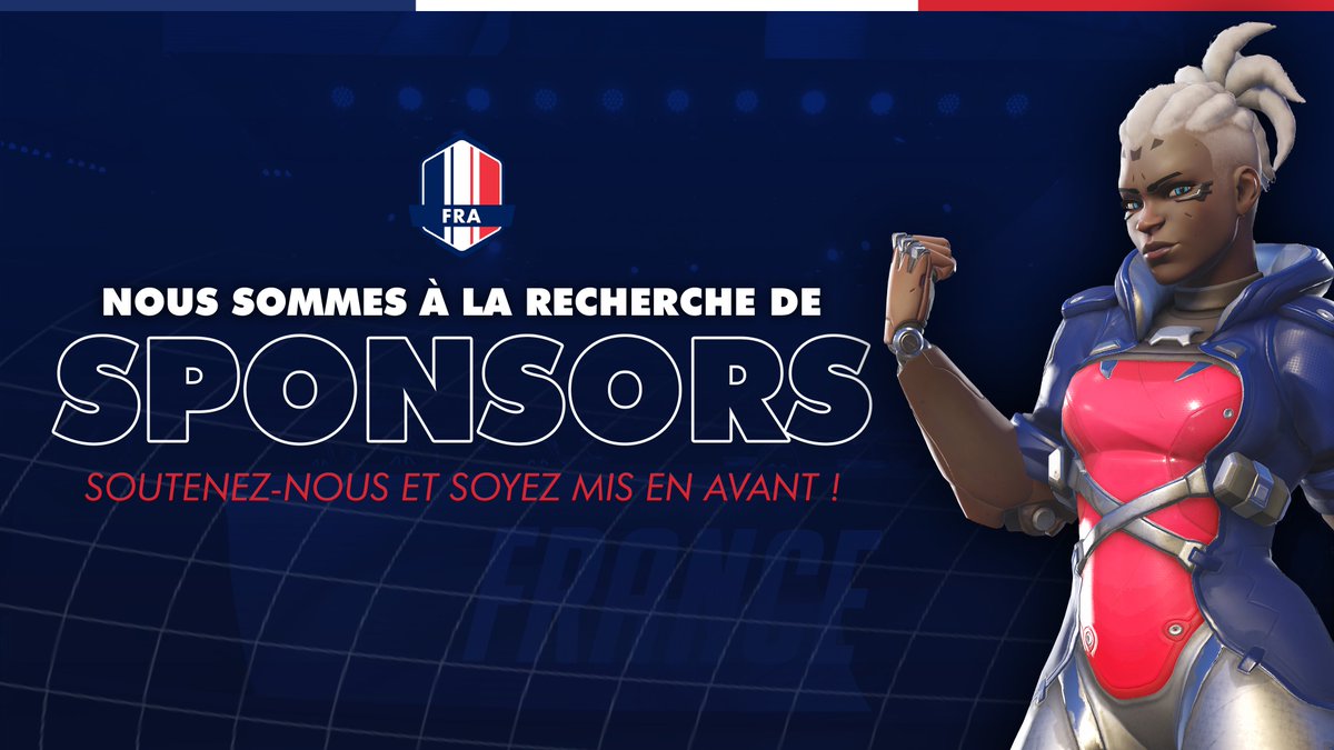 📢SPONSORS Dans le cadre de la préparation pour les Phases Finales de la World Cup🏆 L'Équipe de France recherche des partenaires !🤝 📨Contact : franceowwc@gmail.com Pour nous soutenir, partagez un maximum ce tweet 🙏 #avecle6🇫🇷