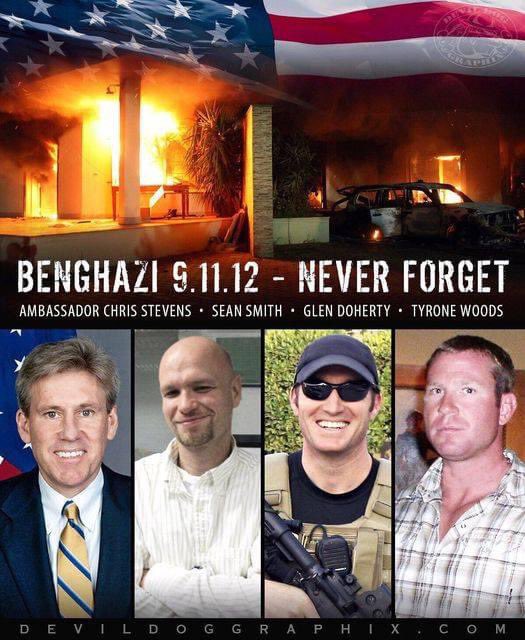 A day late but…#NeverForget #Benghazi 🇺🇸🇺🇸#WhatDifferenceDoesItMakeAnyway #HillaryClinton