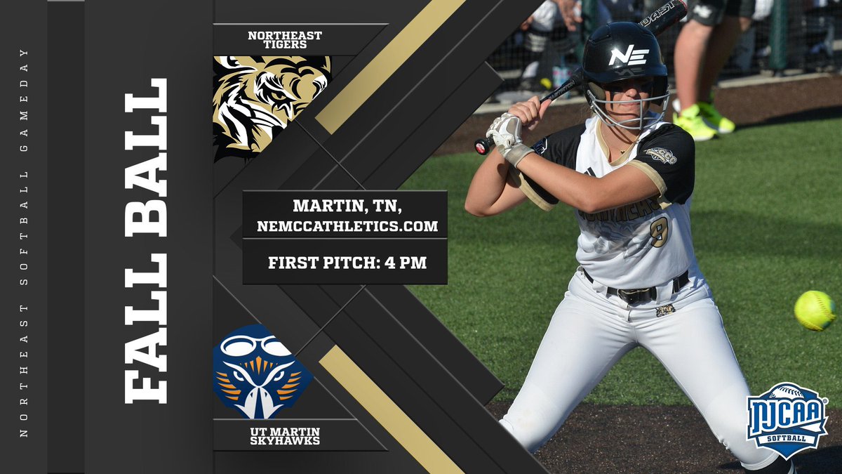 SB | <a href="/nemccsoftball/">NEMCCSOFTBALL</a> is stepping up a couple of levels in competition for its first fall ball doubleheader! 

🆚 <a href="/UTMSoftball/">UT Martin Softball</a>
📍 Bettye Giles Softball Field (Martin, TN)
🕰️ 4/6 pm
📺 No Broadcast
🐯 #TigerTown
