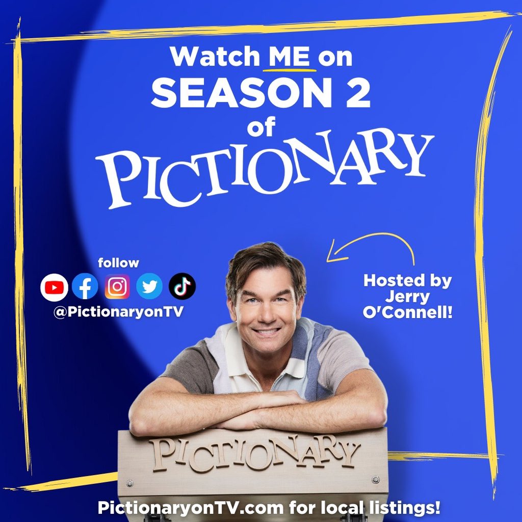 LawJSharma's tweet image. It’s PREMIERE WEEK for @Pictionaryontv hosted by #JerryOConnell and I’m going to be on the show this season!!! They are also giving everyone at home the chance to play &amp;amp; win everyday. Tune in and be on the lookout for my episode. #pictionary #foxfirstrun