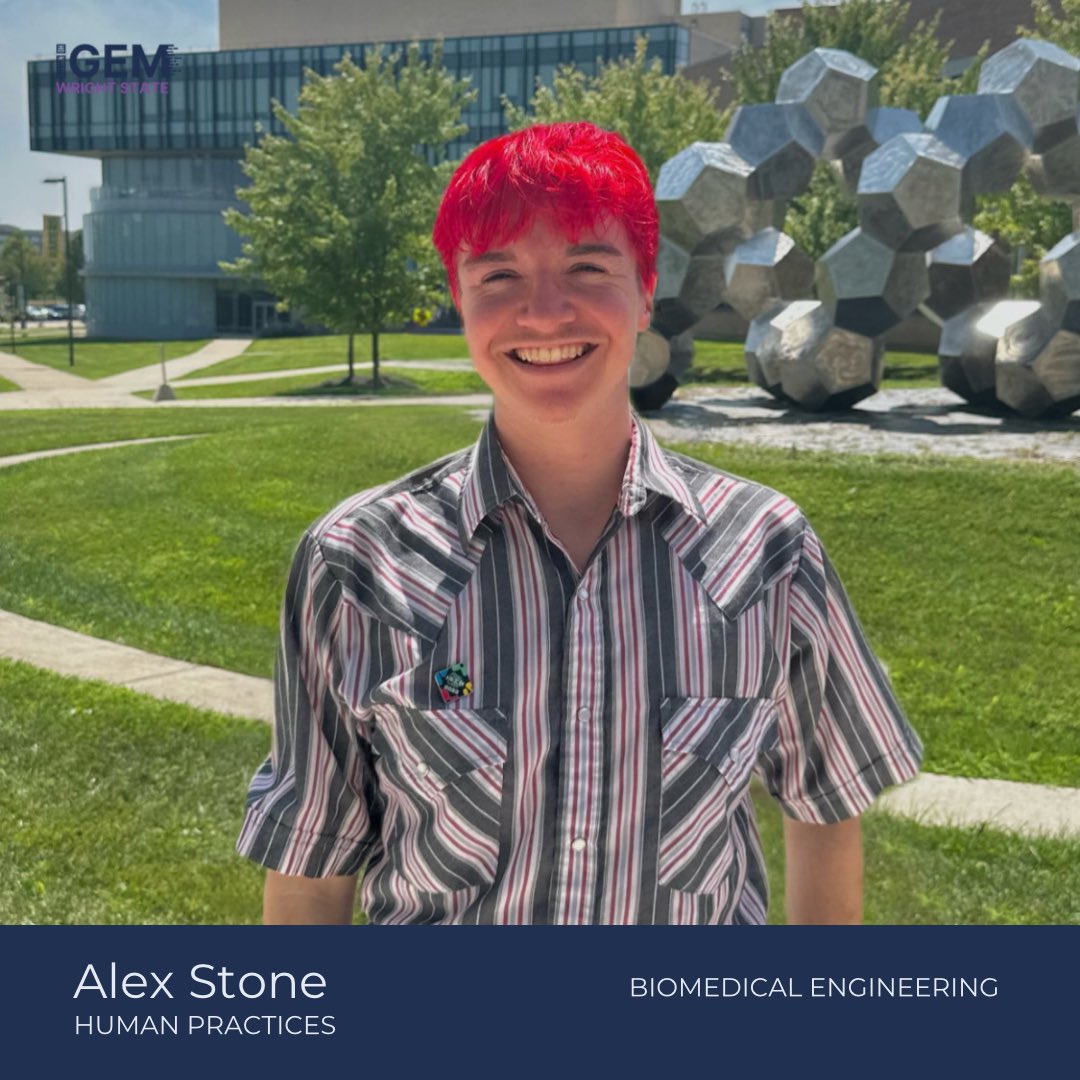 Meet Alex!🥳

Team:  Human Practices
Year:  Senior
Major:  Biomedical Engineering
Years in iGEM:  2

Alex is looking forward to seeing how the team improves from last year’s season.