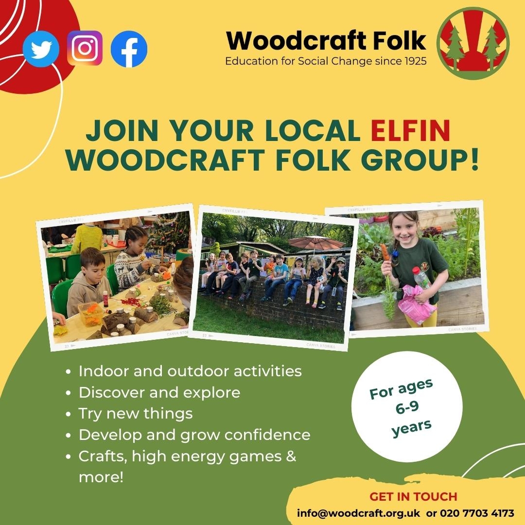 Elfins is where many young people start their Woodcraft Folk journey - why not check out a local group near you at woodcraft.org.uk/find-a-group/😀🌏Aimed at 6-9 years, our Elfin local groups support children to develop and grow in confidence plus much more!