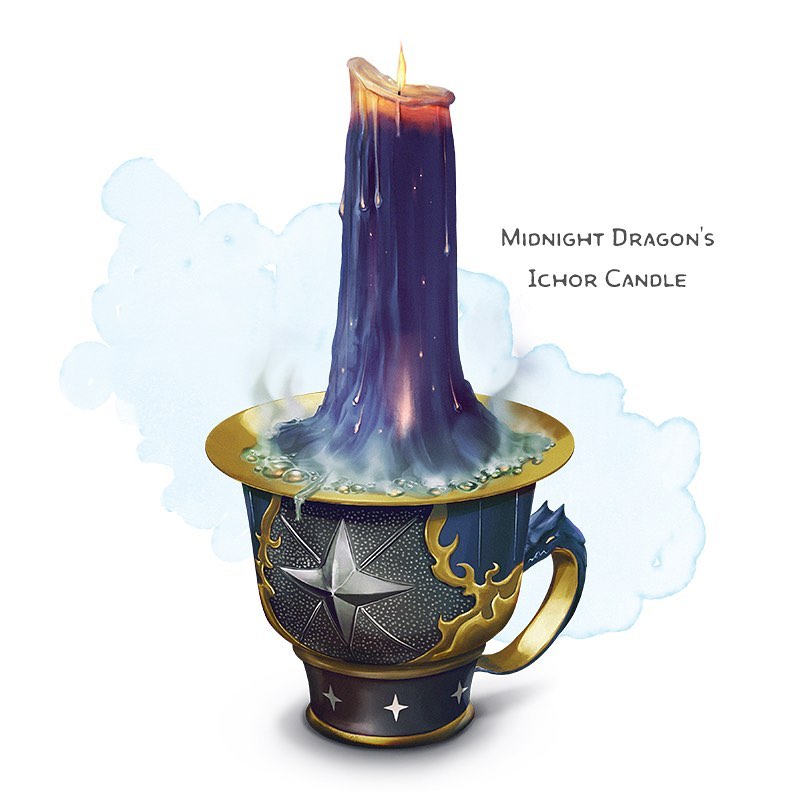 💎 𝗡𝗲𝘄 𝗶𝘁𝗲𝗺! Midnight Dragon’s Ichor Candle Wondrous item, very rare ___ This candle magically invigorates those who smell it. It comes in a special cup, which features a draconic handle ... 🆕instagram.com/p/CxGNpXorQCl/ - #dnd5e #dungeonsanddragons