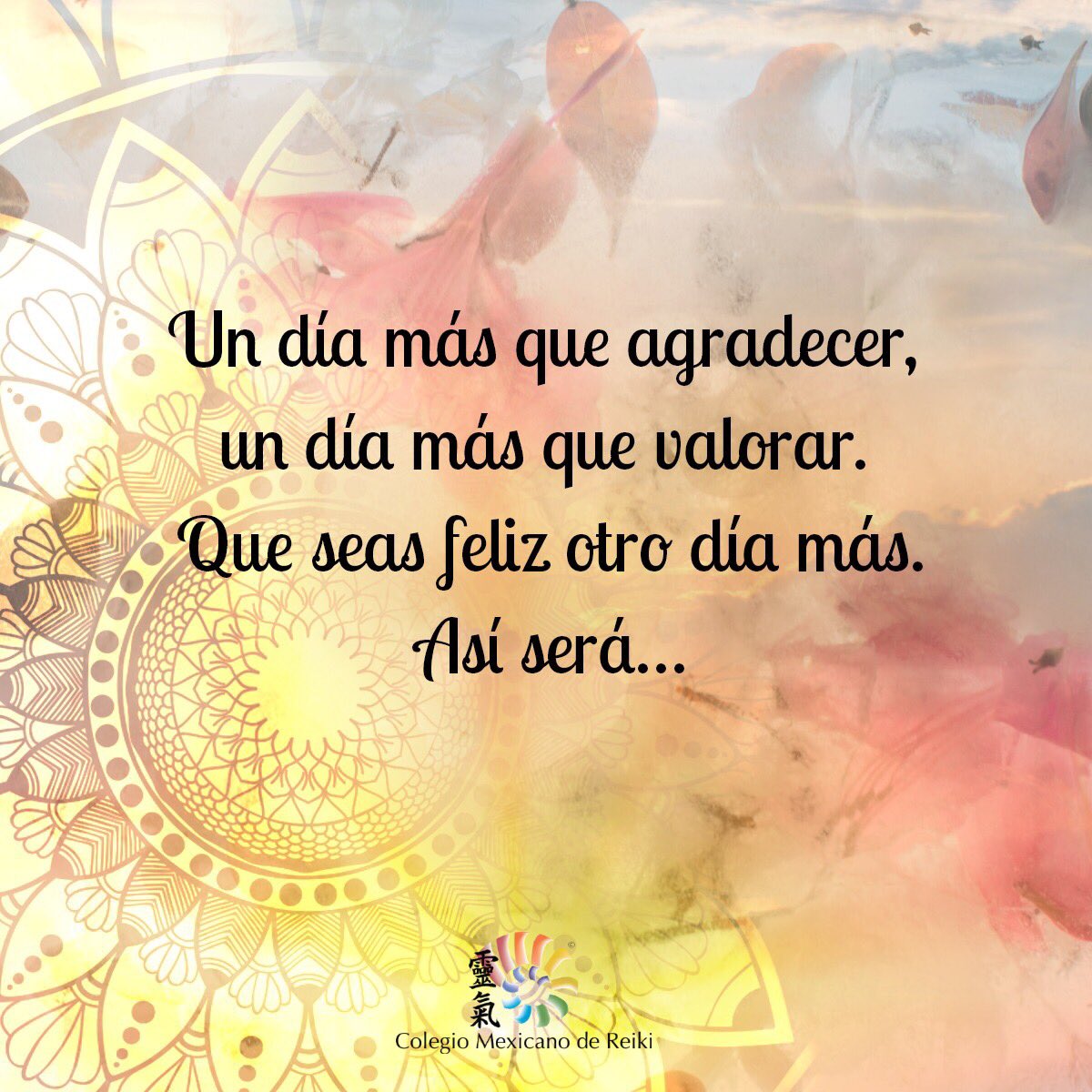 Un día más que agradecer,  un día más que valorar. Que seas feliz otro día más.
Así será…

#saludmental #salud #amor #señales #pazmental #armonia #paz #prosperidad #saludemocional #señalesdeluniverso #colegiomexicanodereiki #equilíbrio #amorincondicional
